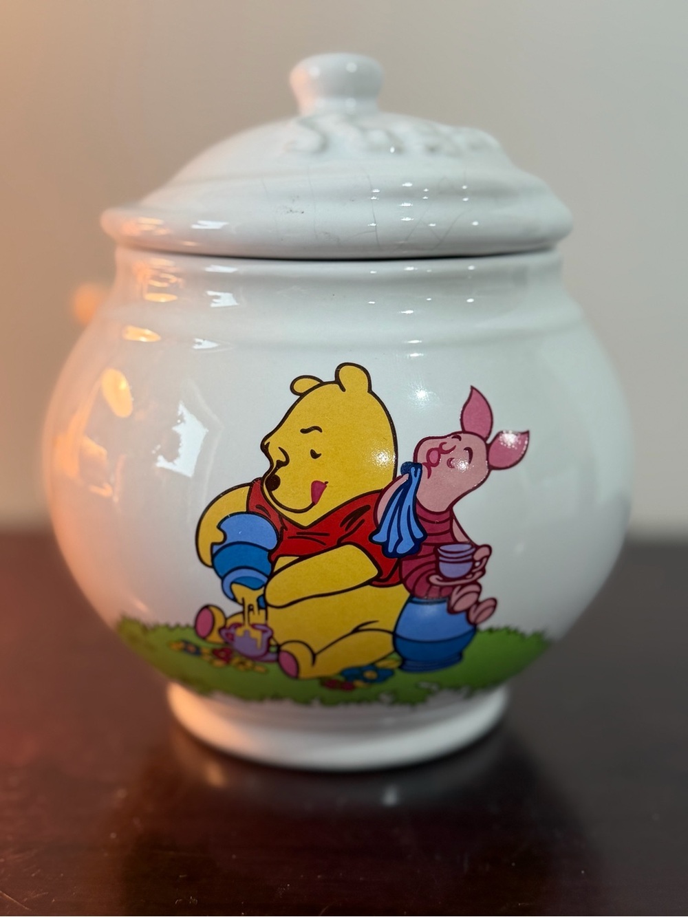 Disney Winnie the Pooh Piglet Honey Pot Sugar Bowl w/ Lid Houston Harvest
